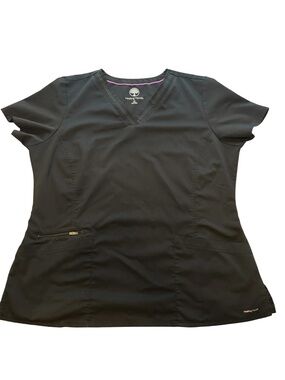 Healing Hands Black Scrub Top